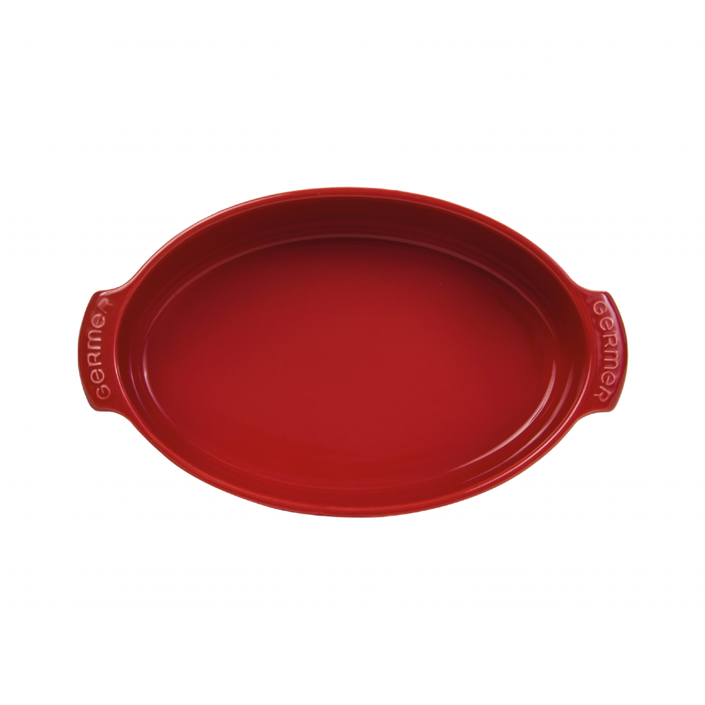 Forma Oval M Vermelho Assar E Servir Germer